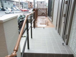 アクセントのある門柱　愛知県名古屋市３